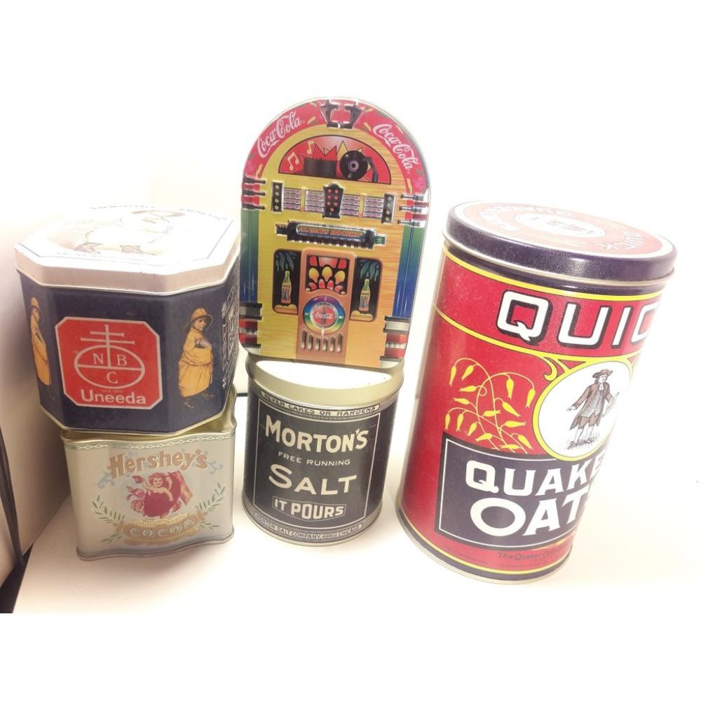 Collector Tin Set Coca Cola Morton Salt Hershey's